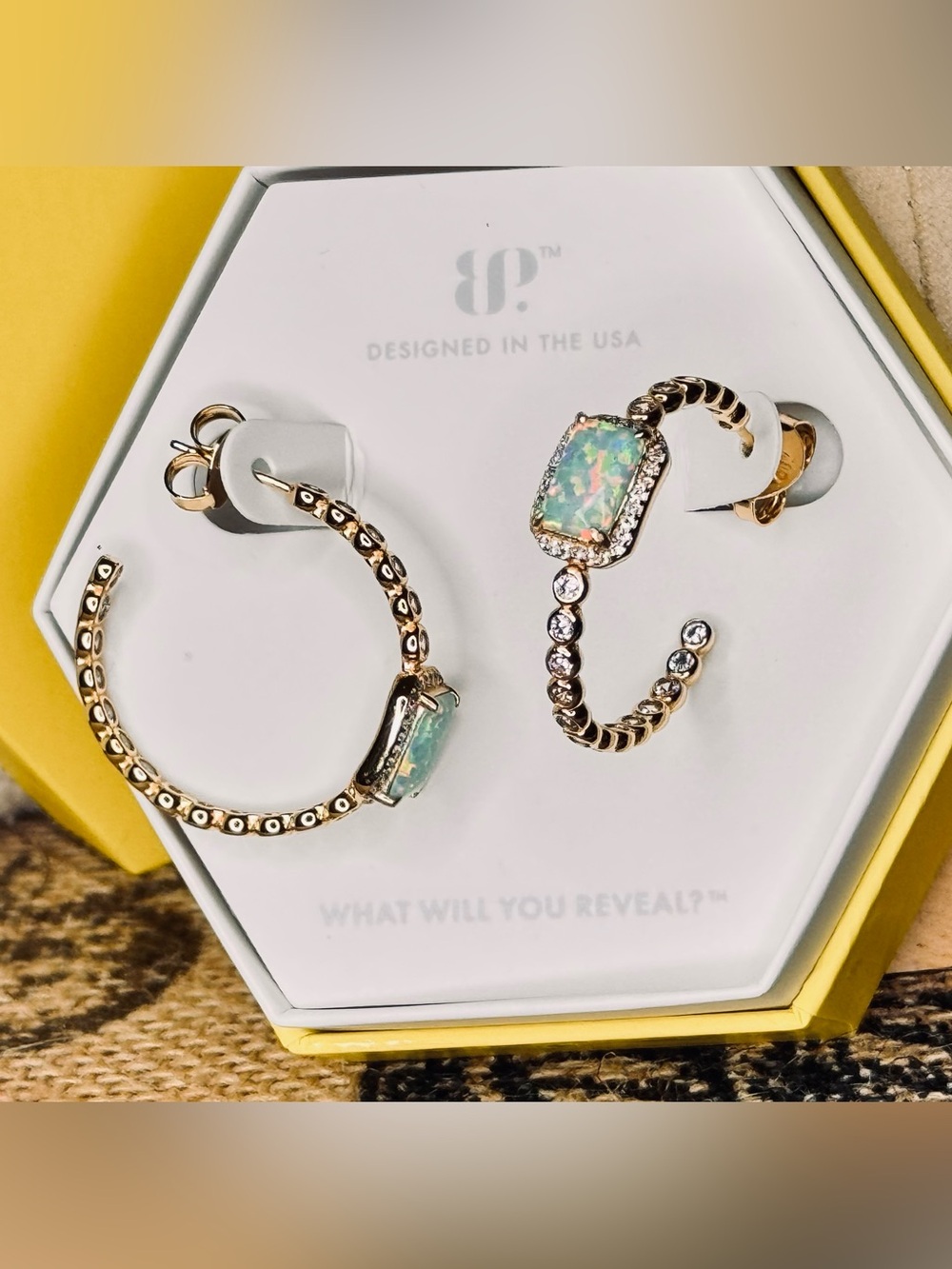 NEW OG earrings ULTRA RARE Unicorn GREEN FIRE OPAL